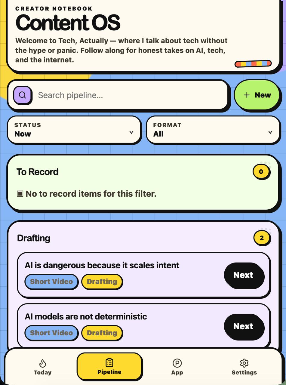Content OS app